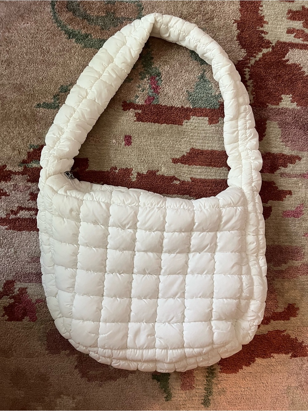 Quilted Puffer Tote Bag White - Unbranded